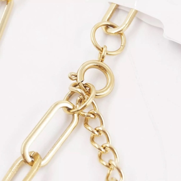 Hey Harper 'Boss' Gold Paperclip Chain Necklace (Length: 41cm-46cm) - Picture 12 of 14